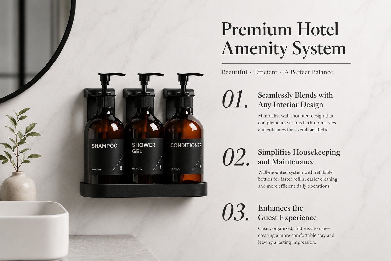 système d'équipements hôteliers premium